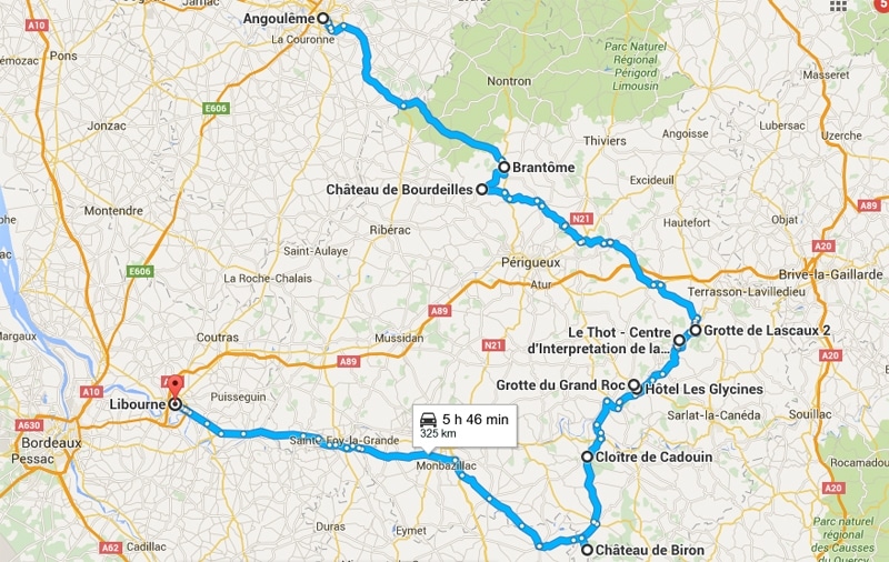 itineraire perigord