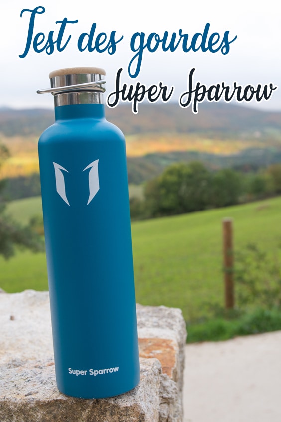 Super Sparrow Gourde Ultra Légère Acier Inoxydable 18/10 - 350ml, 500ml,  750ml 