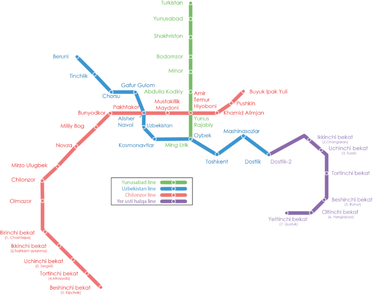 metro map tachkent