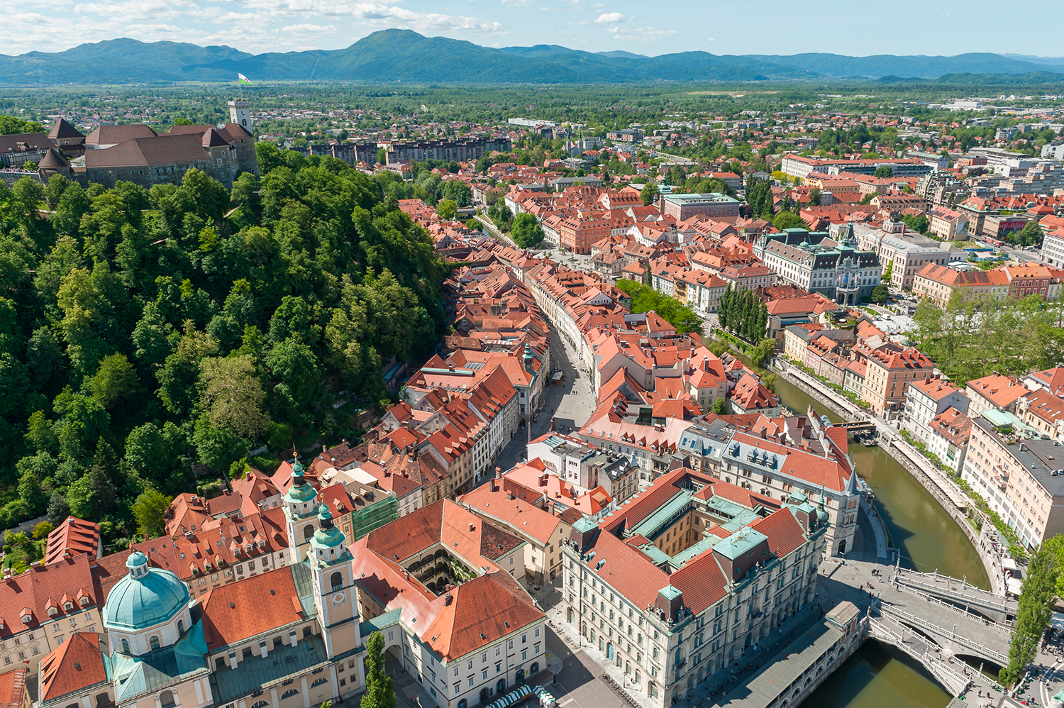 Centre ville de Ljubljana