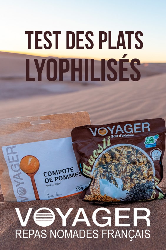 Repas lyophilises voyager nutrition pin