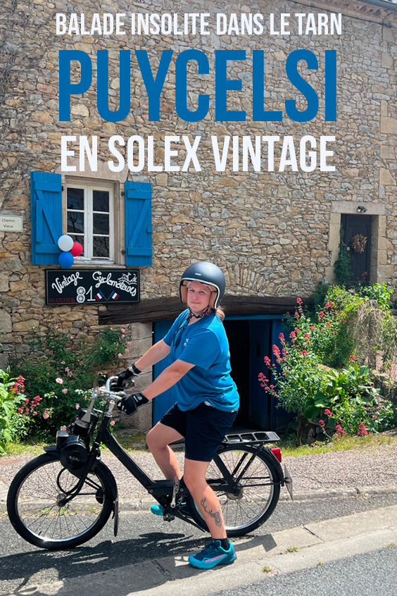 Puycelsi en solex vintage